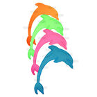 20 Pack Plastic Neon Dolphin Cocktail Drink Stirrers - Luau Party Swizzles