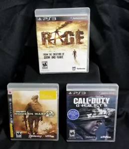 Lotto 3 giochi Playstation 3 PS3 - Call of Duty Ghosts, COD Modern Warfare 2, Rage - Foto 1 di 8