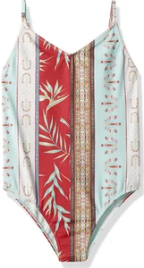 Roxy L10010 Multicolor Big Boheme One Piece Swimsuit Girls Kids Size 16 - Picture 1 of 4