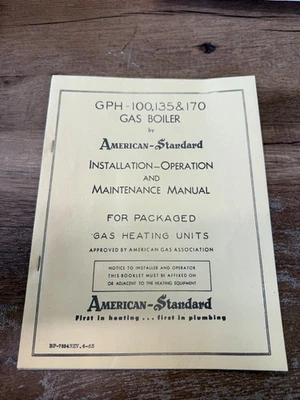 1960's American Standard Gas Boiler Installation Operation Maintenance Manual - Image 1 of 4