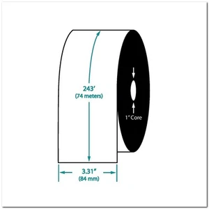 3,31" x 243' TDW121 Premium Harz verbessertes Wachs Barcode Band für Zebra - Bild 1 von 1