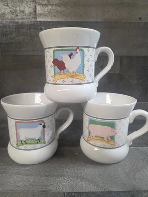 Vandor Country Collection Pelzman De Colección Diseños CONJUNTO DE 3 Ovejas, Cerdo, Pollo Granero Foto 1 de 4