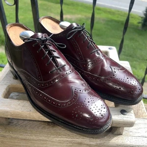 Bostonian Burgunder Budapester Balmoral mit Brogue Styling Größe 10D Modell 29508 - Bild 1 von 11