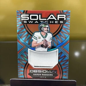 2024 Panini Obsidian Blue Solar Swatches Aaron Rodgers SS-ARS /25 - Picture 1 of 4