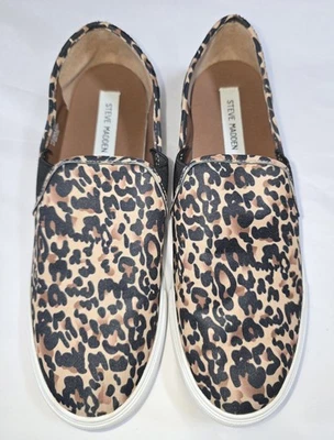 Steve Madden Womens Sz 10M Slip On Canvas Animal Print Symba Shoes - Image 1 of 4