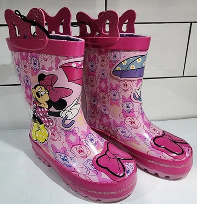 Disney Junior Minnie Mouse Rain Boots 7/8 - nwt - Image 1 of 4