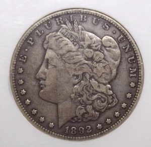 1892 "S" Morgan SILVER Dollar $ NGC VF30 #003 Very Fine ECC&C, Inc. - Picture 1 of 5
