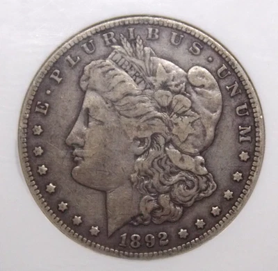 1892 "S" Morgan SILVER Dollar $ NGC VF30 #003 Very Fine ECC&C, Inc. - Image 1 of 4