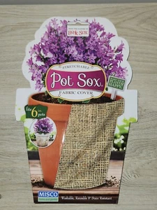 Maceta de 6" para maceta Sox cubierta de tela elástica MISCO hogar jardín marrón - Imagen 1 de 6