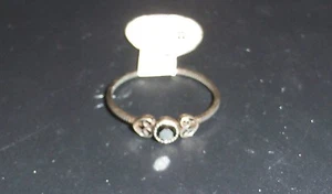ANILLO DE MUJER DE PLATA ESTERLINA HEMATITA (DIAMANTE NEGRO DE ALASKA): ALGUNAS TALLAS 3 - 6 - Imagen 1 de 11