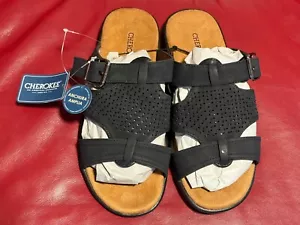 $15 CHEROKEE Sandals CLS-1819W | Black | 11 Wide - Picture 1 of 6