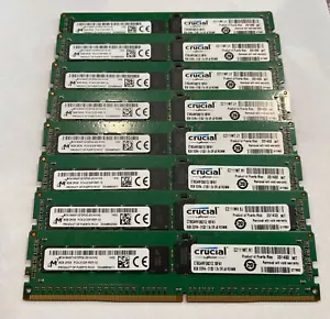 Lot of 8 (64GB) Micron 8GB DDR4 2Rx8 PC4-2133P Server Memory RAM MTA18ASF1G72PDZ - Picture 1 of 1