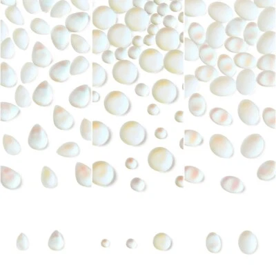 140x Glass Matte Teardrop Oval Flatback Charms Cabochons for DIY Nail Art Decor - Image 1 of 4