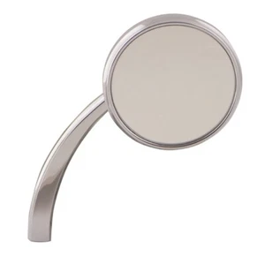 Chrome Billet Round Mirror For Harley Chopper Bobber Dyna Sportster FLST 47033 - Foto 1 di 1