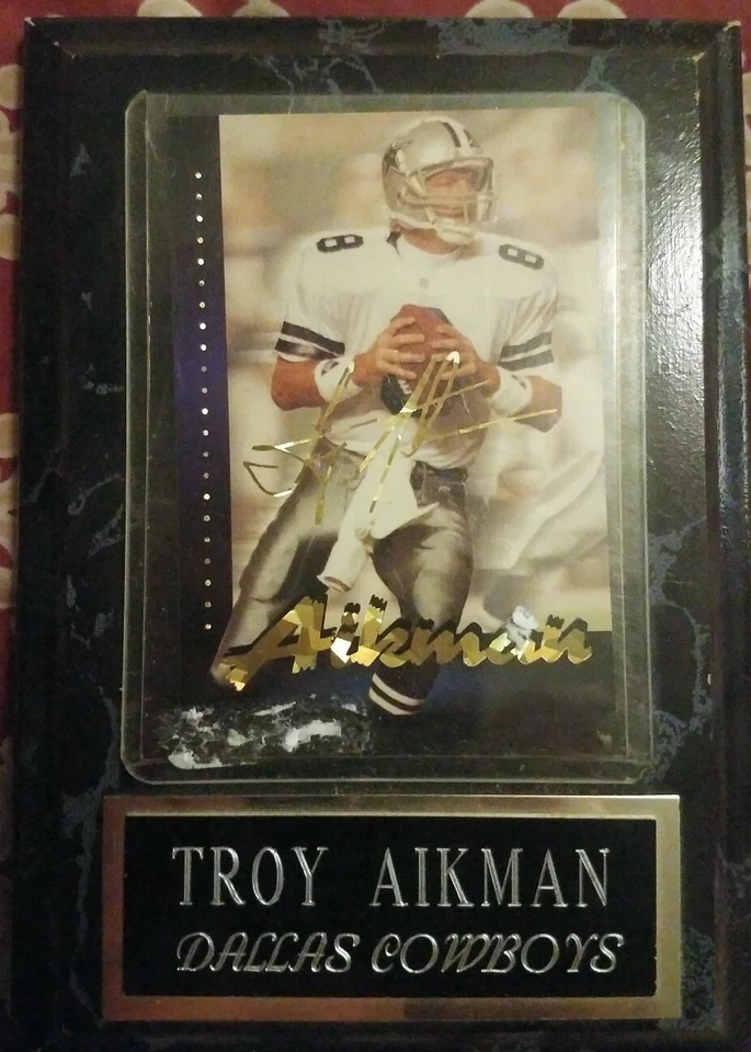 Placa de tarjeta Troy Aikman  Foto 1 de 1