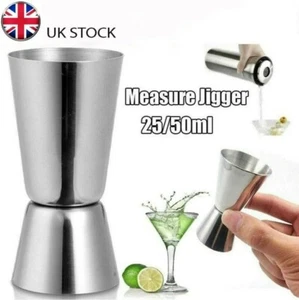 Stainless Steel Thimble Wine Measures 25/50 ml GS Bar Jigger Spirit Shot Measure - Picture 1 of 4