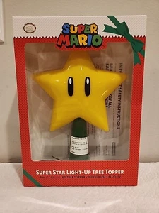 Super Mario Tree Topper Super Star Gen 2 Light Up Plug In 9” - Picture 1 of 6