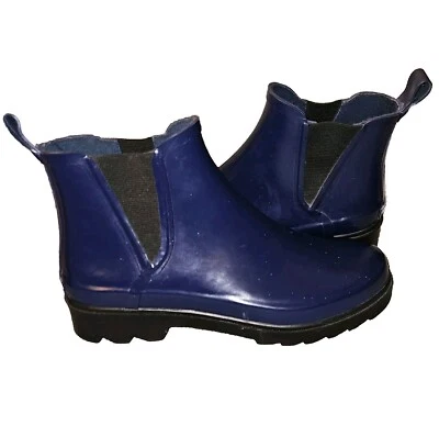 Ralph Lauren Polo Sport Vintage Mujer Azul Goma Tobillo Botas de Lluvia Talla 8 Foto 1 de 4