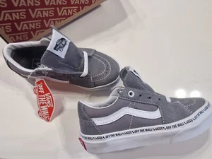 VANS OFF THE WALL Unisex Toddler Baby Trainers Shoes Frost Grey Suede Boy Girl - Picture 1 of 15