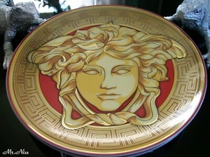 Rosenthal Versace Medusa Golden Coin Amplified 2 x Brotteller 17 cm *NEU & OVP* - Bild 1 von 8