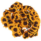  100 Pcs Mini-Kerzen Sonnenblumen Knstlich Stirnband Strau Braut