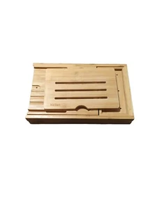 Bathtub Caddy Tray Crafted Bamboo Bath Tray Table Extendable Reading Rack Tablet - Picture 1 of 6