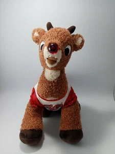 Build-a-Bear RUDOLPH the Red Nosed REINDEER 16" Plush w/ Light Up Nose untested - Picture 1 of 4