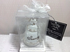 WISH BOX ANGEL GANZ New in plastic casing with White Ribbon “SERENITY” 4 inches - Picture 1 of 4