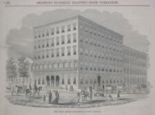 Original 1853 Pilliner Engraving THE MILLS HOUSE Charleston South Carolina Hotel