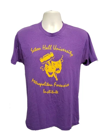 Seton Hall University Metropolitan Forensics Institute Mens Medium Purple TShirt Cover