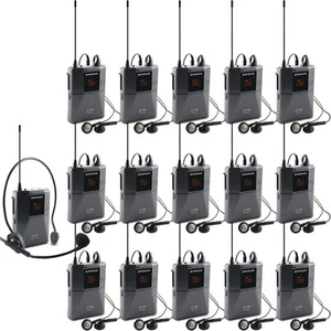 EXMAX EX-938 UHF Wireless Tour Guide Syste for Simultaneous Interpretation 1T15R - Picture 1 of 9
