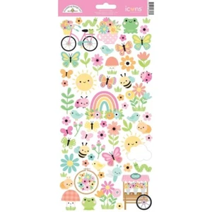 Doodlebug ~ BESOS DE MARIPOSA ~ Iconos ~ Pegatinas - Imagen 1 de 1