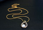 Fashion Casual Exquisite Luxury Diamond Pearl Necklace Earring Set