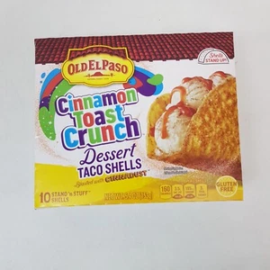 OLD EL PASO CINNAMON TOAST CRUNCH 10 DESSERT TACO SHELLS 5.4OZ Best 19SEP24 - Picture 1 of 13
