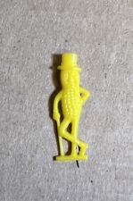 Mr Peanut Yellow Lapel Pin Planters Nuts Plastic 1950's Vintage Pinback