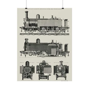 The Engineer - Edward Charles Healey 1869 - Train - High Quality Reprint Poster - Picture 1 of 11