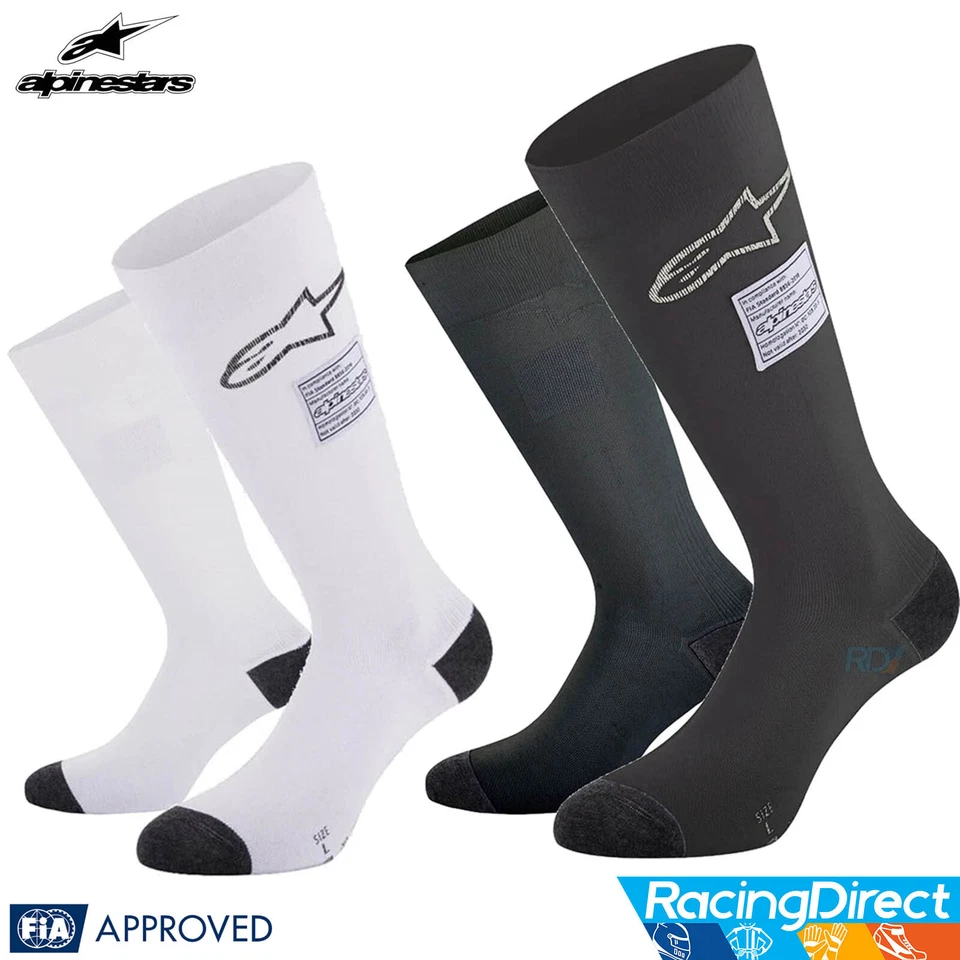 Alpinestars - ZX v4 FIA-Rated Socks - Auto Racing Socks - FIA8856 - All Sizes - Image 1 of 1