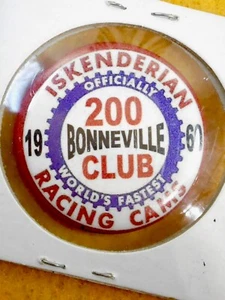 Bonneville 200 MPH Club Reproduction Lapel Hat Pin button 1 inch - Picture 1 of 1