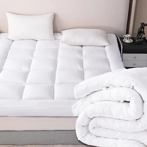 Mattress Topper 4" Deep Luxury Soft Hotel Quality Microfiber All Sizes 5 & 10 cm - Picture 1 of 7