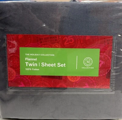 MARTHA STEWART COLLECTION The Holiday Collec. Juego de sábanas dobles de franela de algodón de 3 piezas Foto 1 de 4