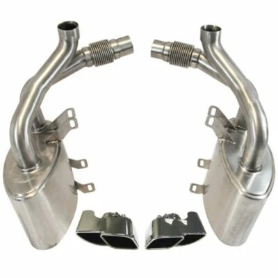 Porsche 911 997 Carrera 2005-2009 Sports Exhaust Mufflers (Silencers) with Tips - Image 1 of 4