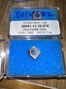 TEC920-38941-1238 CARBIDE TIPPED PCD FORM TOOL CTRL 12942 052218 QTY 1 - Picture 1 of 2