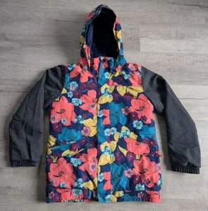 Burton Whiply Girls Sz XL 18 Dry Ride Room To Grow Snowboard Ski Coat Floral  - Picture 1 of 10
