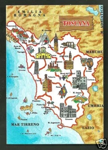 Karte AK Toskana Italien Italia Stempel - Bild 1 von 1