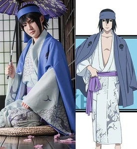 NARUTO Uchiha Sasuke Kimono Yukata Costume Cosplay Costume Anime Manga Comics... - Picture 1 of 6
