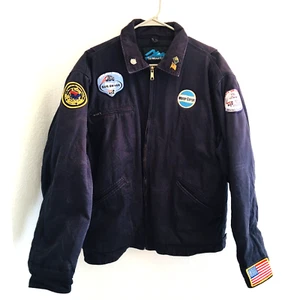 Vtg Tri Mountain Jacket American Trucking Associations ATA  L Canvas Patch Pins - Picture 1 of 12
