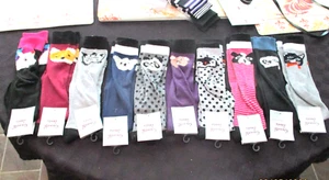 10 pairs Kenneth Jones socks Knee Hi High animal prints New on card Ret $19.99pr - Picture 1 of 6