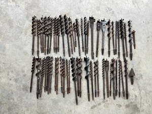 Lot of 60 Vtg Auger Type Drill Bits for Brace - Picture 1 of 1
