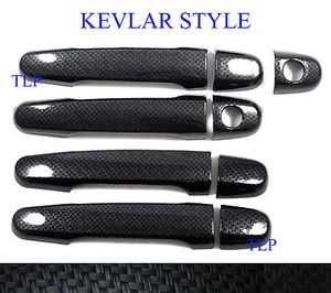 BLACK CARBON 4 DOOR HANDLE HAND COVER FOR TOYOTA HILUX VIGO CHAMP SR5 2005-2014 - Bild 1 von 4