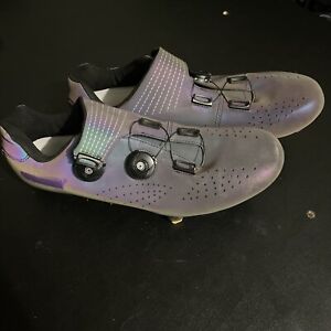 Speed Cycling Shoes Mens 12/45 Purple Metallic Boa Color Changing